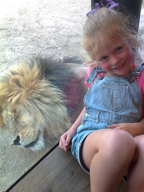lion girl zoo