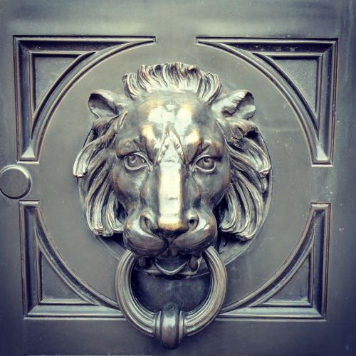 lion knocker door