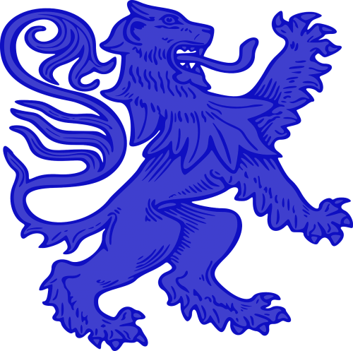 lion emblem lilac