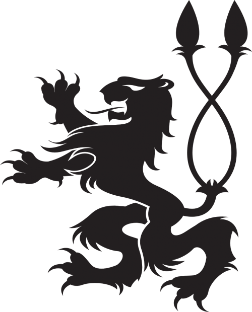 lion heraldic animal double tail