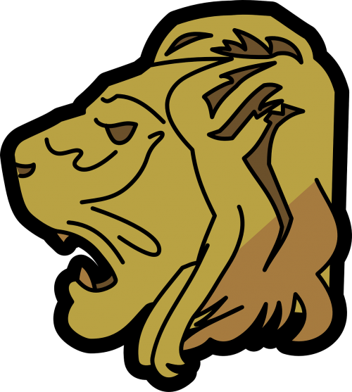lion head face