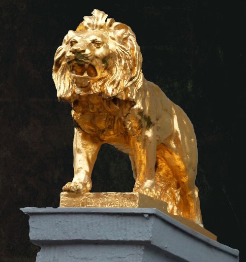 lion symbol golden