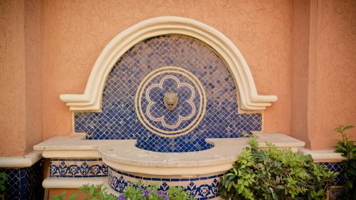 lion fountain mosaic fountain