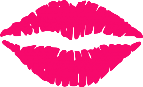 lips kiss print