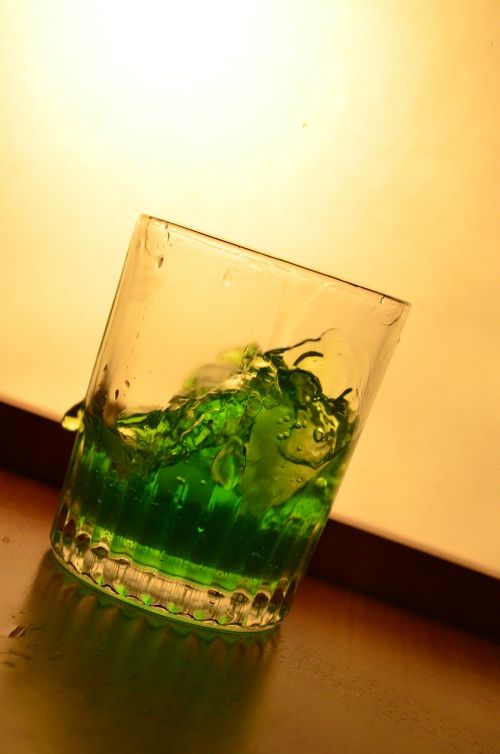 liquid green glass