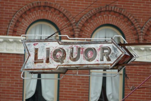 liquor sign alcohol