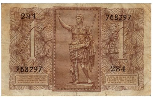 lire banknote italy