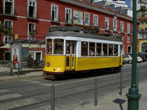 lisbon trolley bus portugal