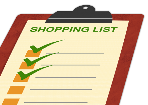 list shopping list board