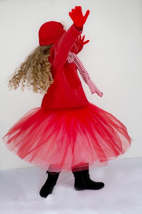 little girl dancing spinning