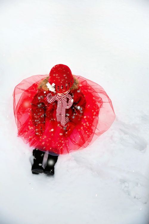 little girl in snow winter snow