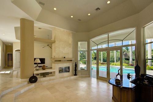 living room fireplace private estate