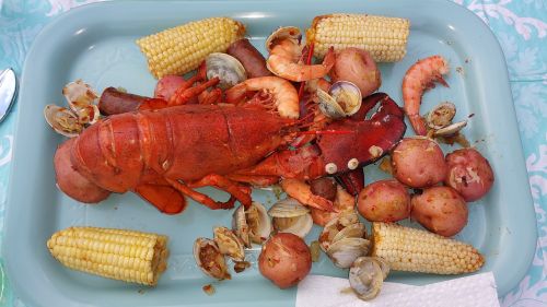 lobsters shrimp seafood