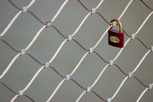 lock chain link scene