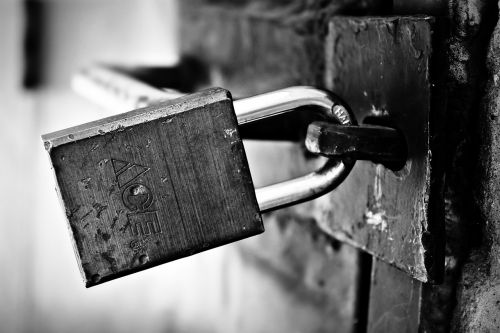 locked prison padlock