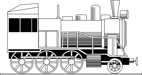 locomotive engine engraving