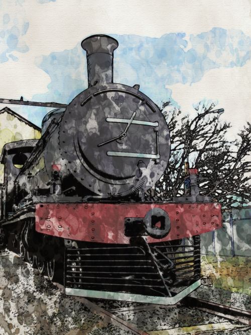 locomotive art steam
