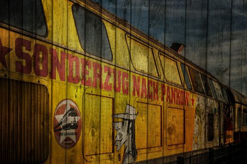 locomotive train graffiti