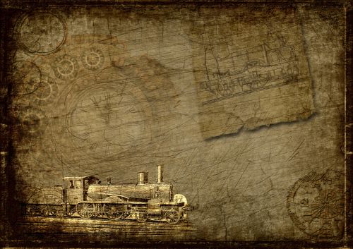 locomotive clock steampunk