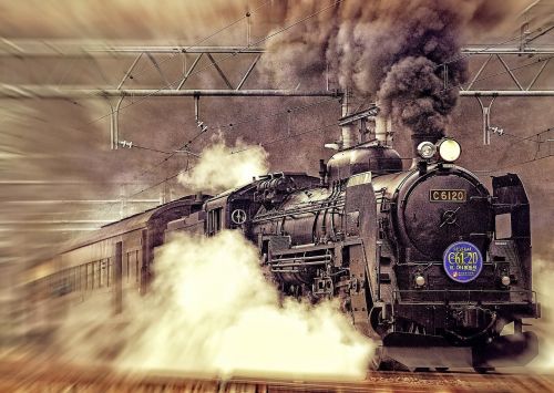 locomotive steam train ancient