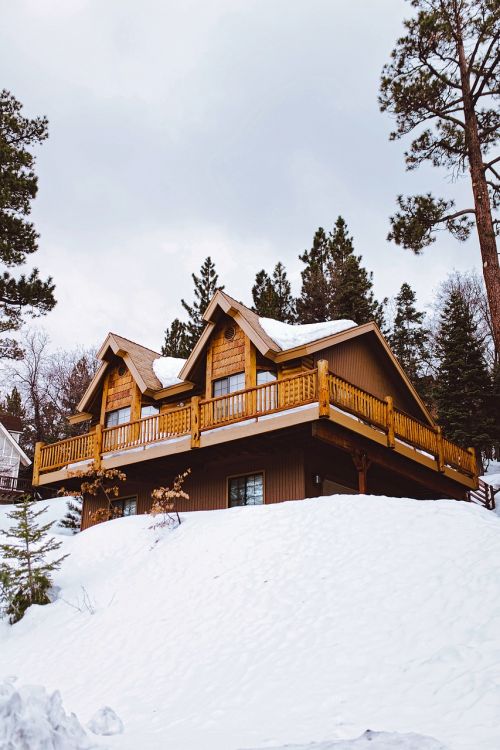 log cabin house chalet