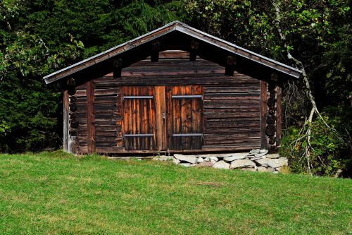 log cabin wood nature