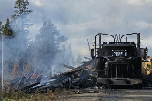 logging truck road