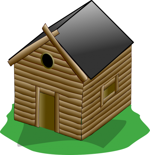 loghut hut wooden