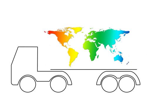 logistics truck silhouette