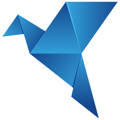 logo origami bird