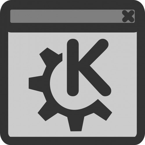 logo half gear letter k