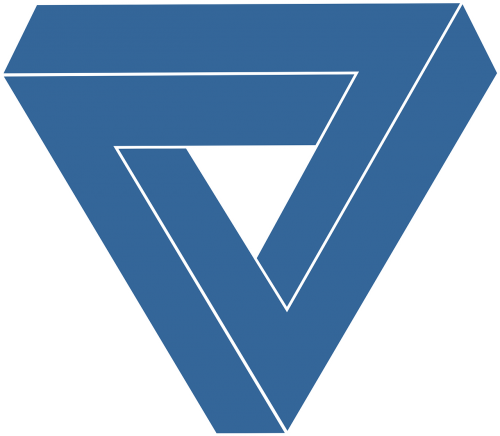 logo triangle blue