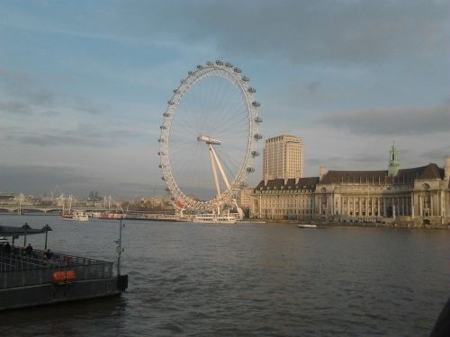 london the river thames giant ferris wheel