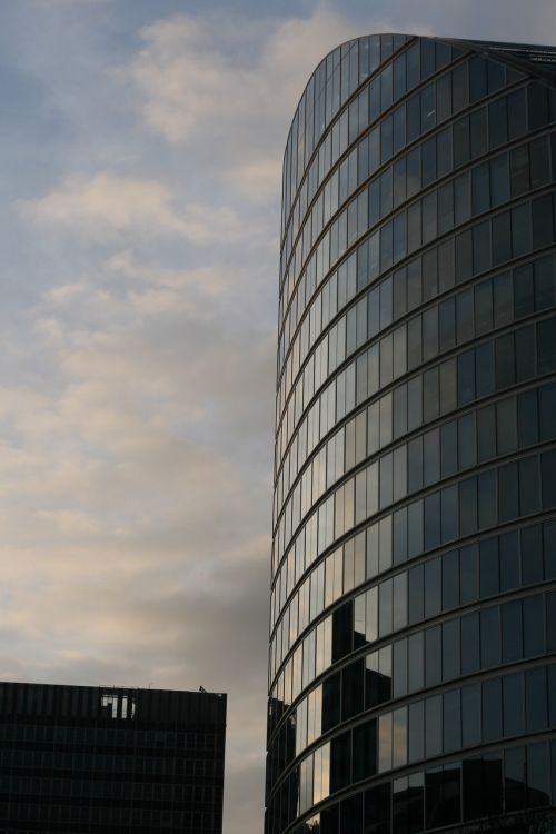 london glassy building building
