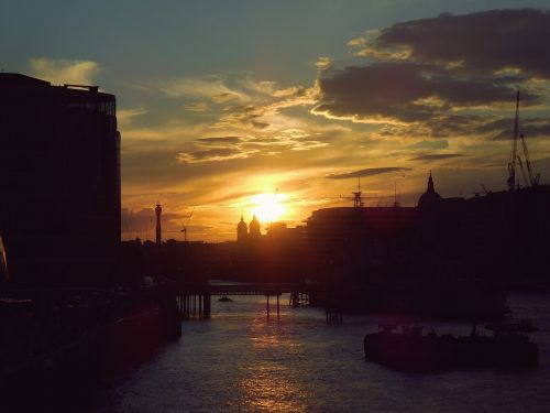 london sunset city