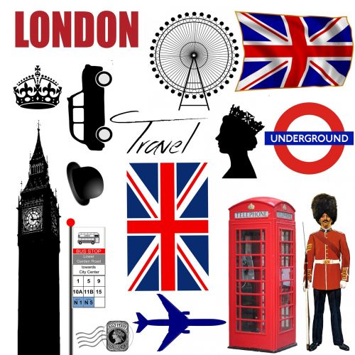 london icons collage