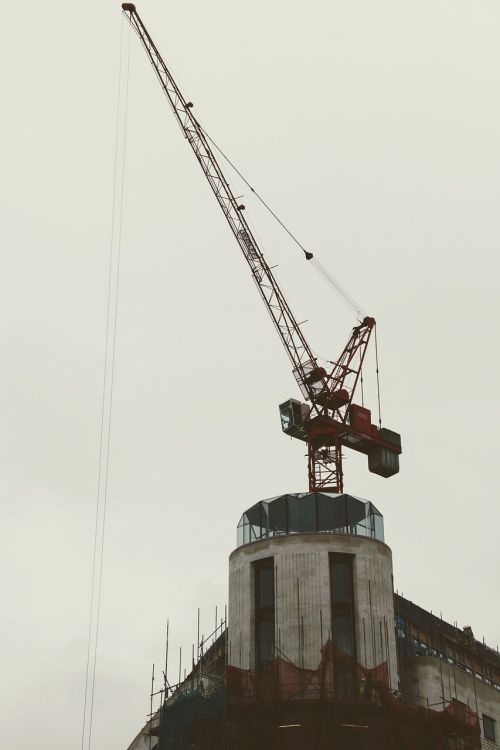 london construction work crane
