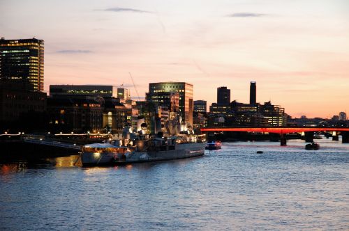 london the waterfront twilight