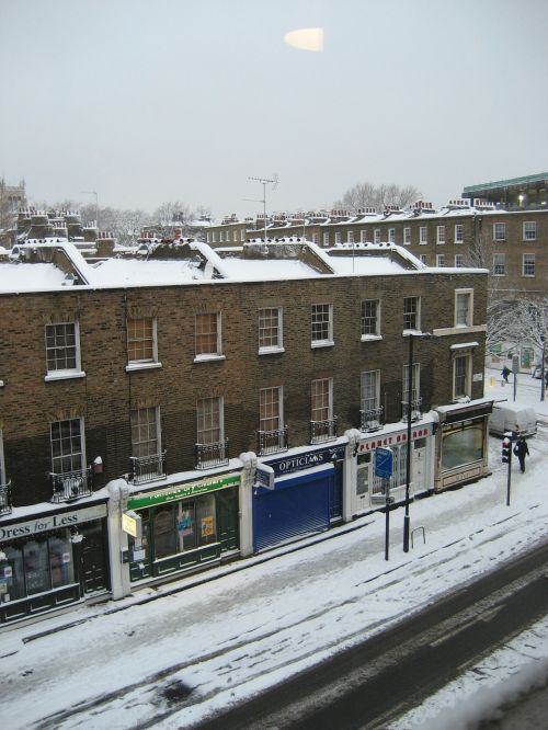 london street snow