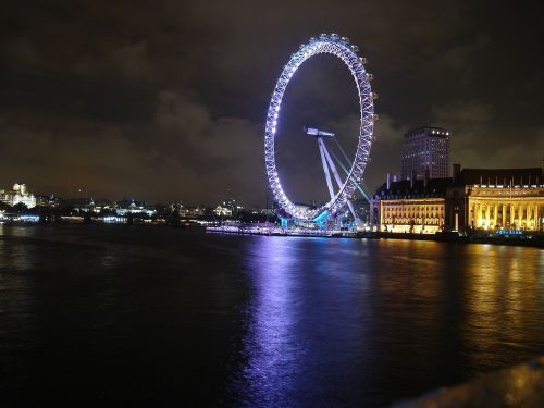 london eye attraction night