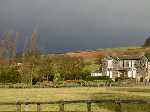 lonely house landscape england