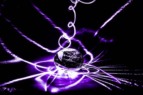 long exposure violet laser