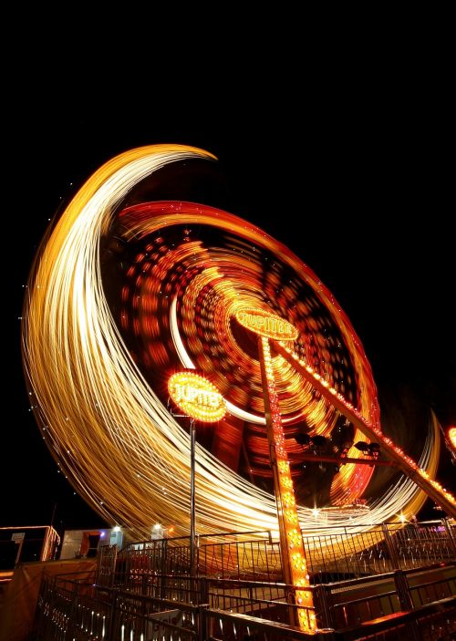 long exposure night yellow