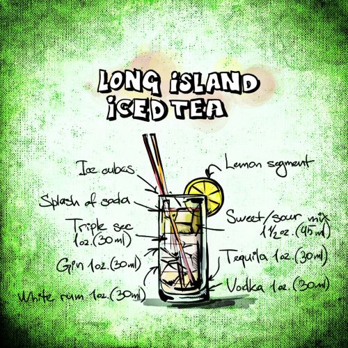long island iced tea cocktail drink