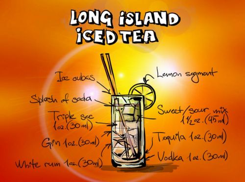 long island iced tea cocktail drink
