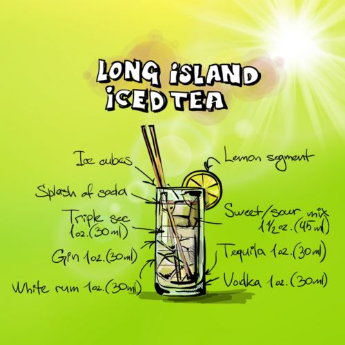 long island iced tea cocktail drink