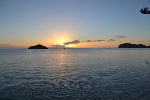 lord howe island  ocean  sunset