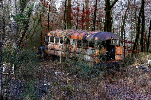 lost places  old bus  ruin