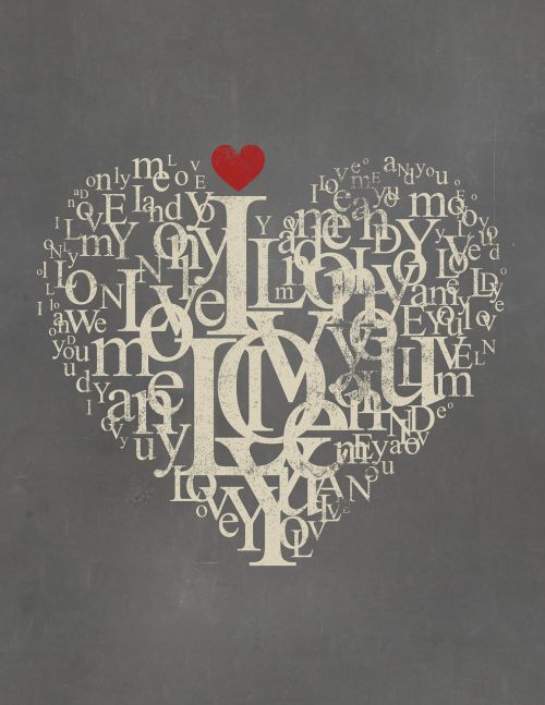 love poster gray