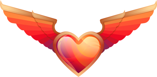 love heart wings